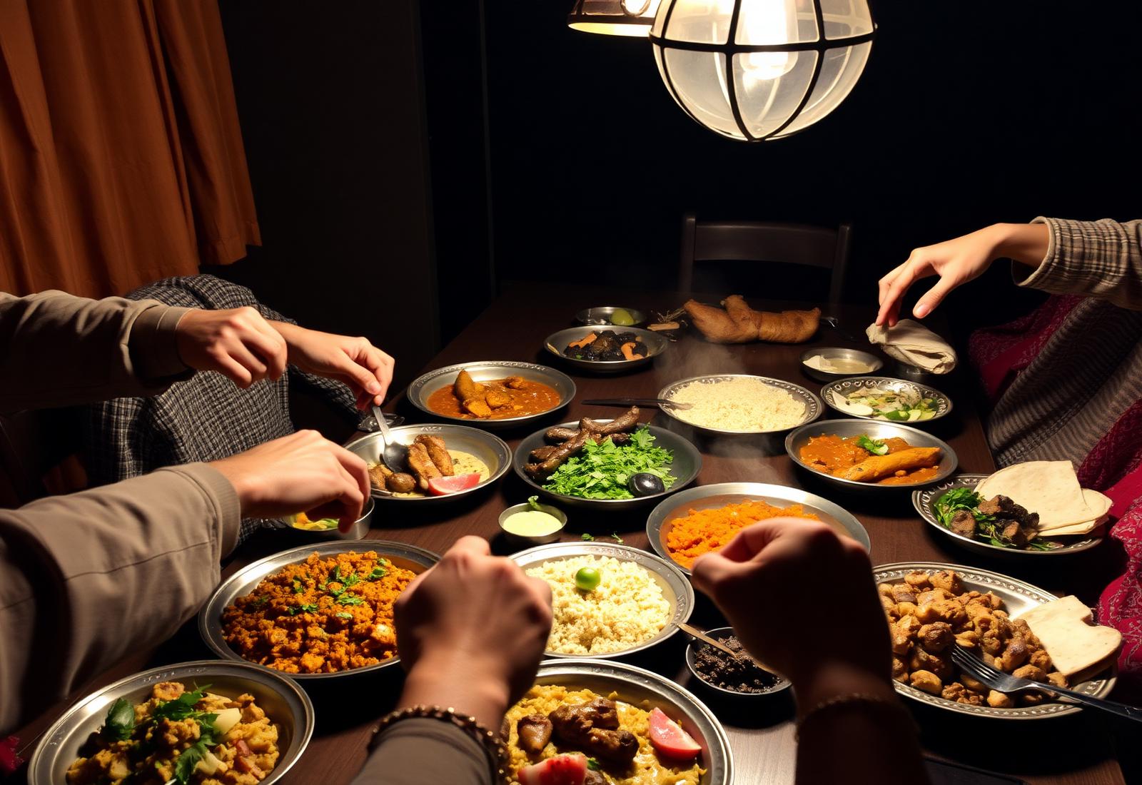 Family style dining table